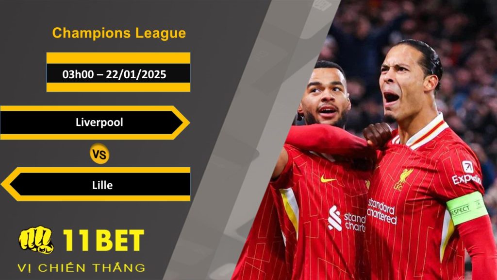 Soi kèo Liverpool vs Lille, 03h00, 22/01/2025 11bet