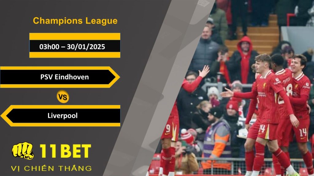 Soi kèo PSV Eindhoven vs Liverpool, 03h00, 30/01/2025 11bet